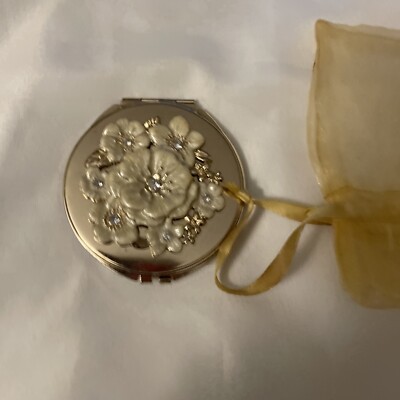 Papyrus Pocket Mirror Floral With Rhinestones, New