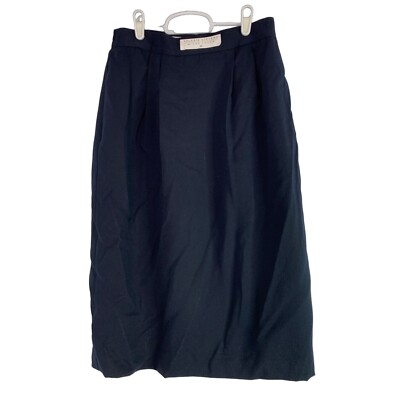 Valerie Stevens Pencil Career Skirt Size 10 Navy Lined  6351 NWT Micro Touch VTG