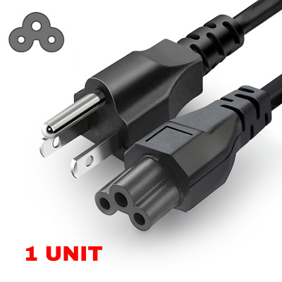 Lot of 1-100 AC Laptop Power Cord Cable 3 Prong Mickey Mouse 5FT Laptop Printer