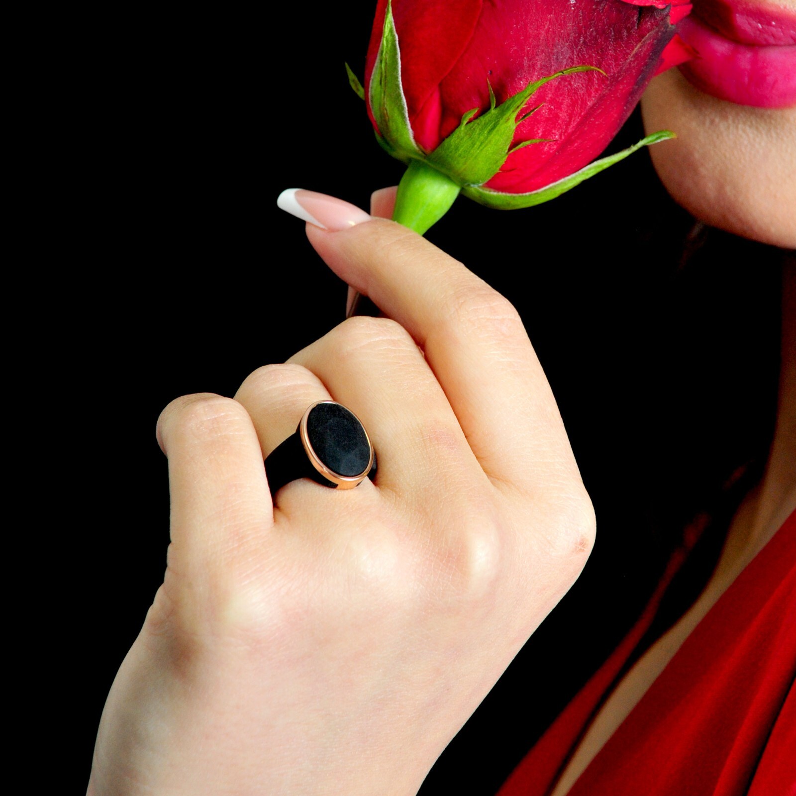 NEW! Oversized Metal Framed OVAL Collection by Rinfit - Silicone Rings Women