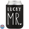 LEJIAJINW Engagement Gifts for Couples - Mr and Mrs, Just Married Newly Wed Gift for the Bride Groom, Wedding Day Essentials, Bachelorette Party Favor Bridal Leather Can Cooler for Him/Boyfriend