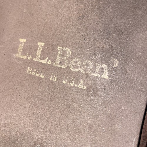 Vintage LL Bean Suede Slippers w Sole Sz 12 Made USA Shearling