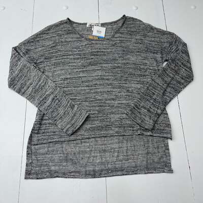 Annabella Francesca s Gray Sparkle Long Sleeve Top Shirt Women Size Large NEW *