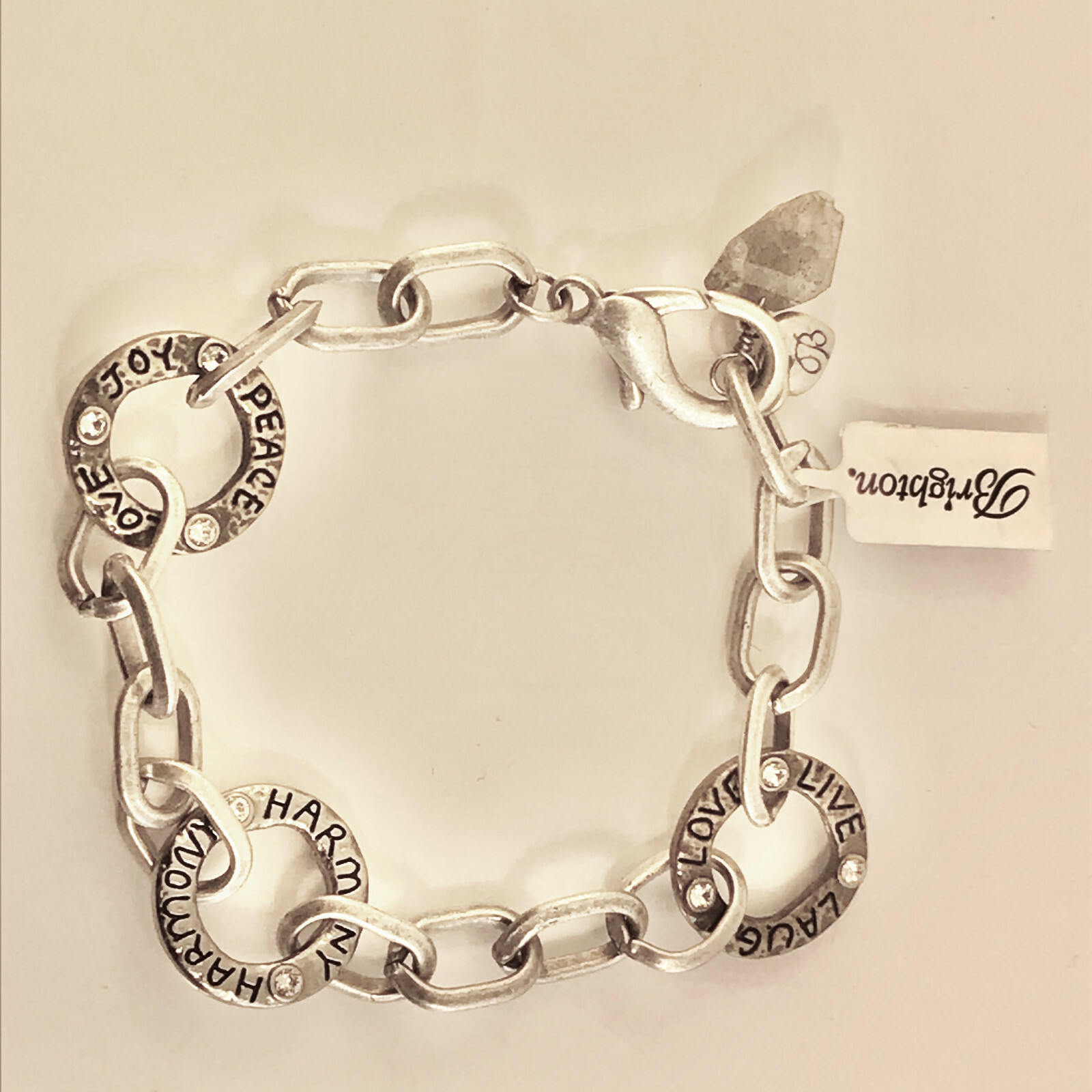 ★SENTIMENTS★ NO.617 [BURNISH] BRACELET Adjustable Stamped Leather Cuff Bracelet — Alison Kelley Designs