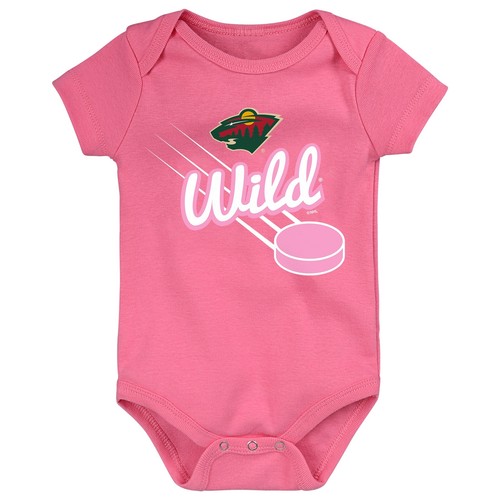 Outerstuff NHL Infant (12–24 мес.) Minnesota Wild Team Goals Creeper, розовый