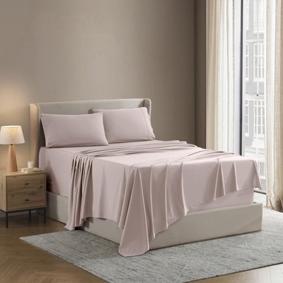 Nestl California King Bed Sheet Set  Peach Beige  Instantly So...