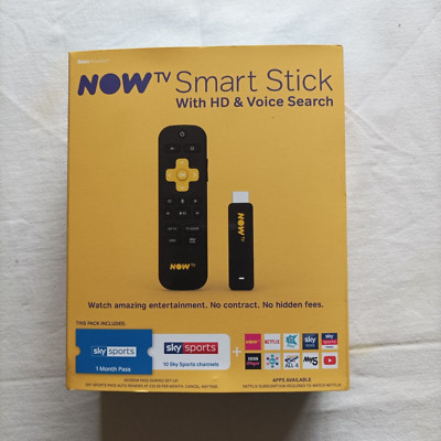 NOW TV Smart Stick - HD & Voice Search - 3801UK - New Sealed