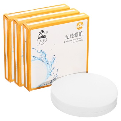 300Pcs 12.5cm Qualitative Filter Paper Circles, Slow Speed Round Lab Paper