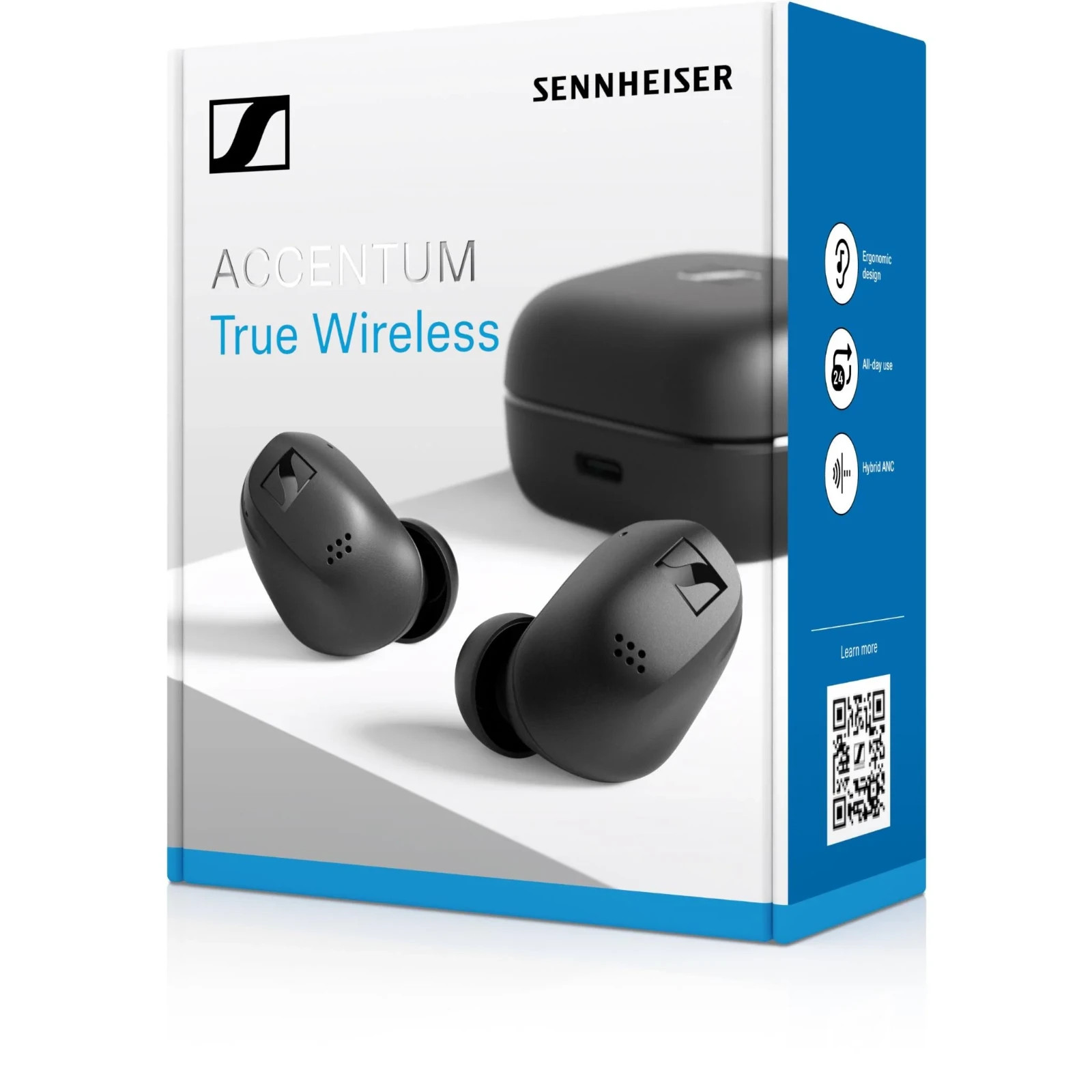 SENNHEISER Accentum True Wireless Earbuds◉Black◉Ergonomic Design◉Hybrid ANC◉Aus◉