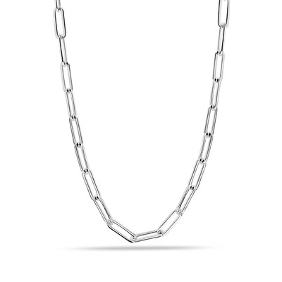 925 Sterling Silver Italian Paperclip-Link Chain Necklace for Women 18 Inches