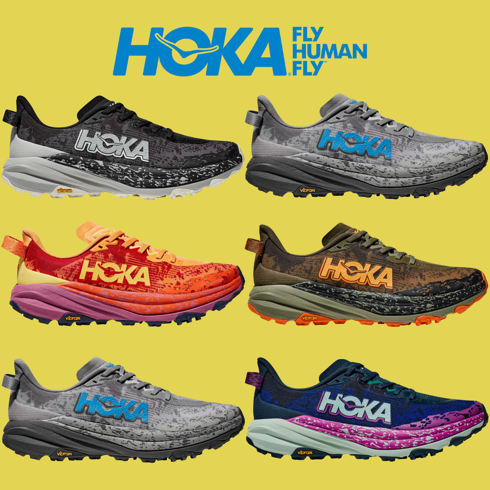 СОВЕРШЕННО НОВЫЕ мужские кроссовки Hoka ONE ONE SPEEDGOAT 6 ВСЕХ ЦВЕТОВ, размеры США 7-14