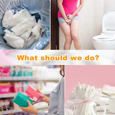 100 Pcs Sanitary Napkin Disposal Bags Women Personal Self-Adhesive Tampons Bag