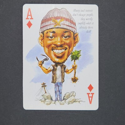 Will Smith Men in Black Movie Film Star Caricature Playing Trading Card