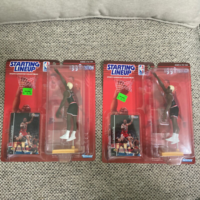 Lot 2 1998 Starting Lineup Dennis Rodman Chicago Bulls NBA Figure Card Blonde