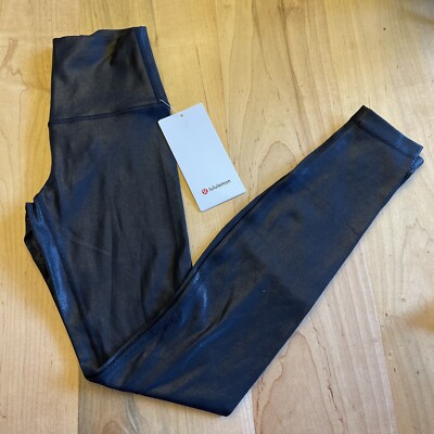 Lululemon Align HR  Pant 28  Shine Black SIZE 4 New W Tags Was $118