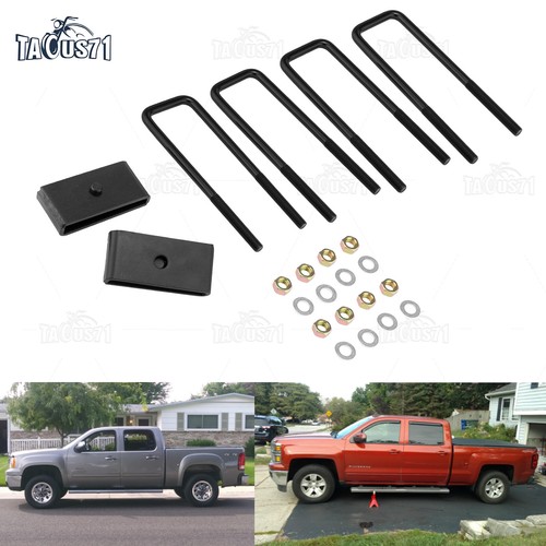 DCVAMOUS Rear Leveling Lift Kit Compatible With Chevy-GMC 6 Lug - 1" Rear Lift Blocks Kit(Raise Vehicle 1 Inch) For 1999-2021 Silverado 1500 2WD 4WD