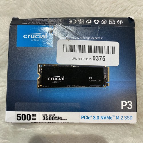 crucial CT500P3SSD8 500GB NVMe M.2 SSD ② Amazon.com: Crucial P3 Plus 500GB PCIe Gen4 3D NAND NVMe M.2