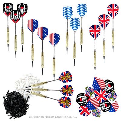 15 Dartpfeile Champion 2BA Softdart, 18 g + 200 Dartspitzen + 15 Flights gratis