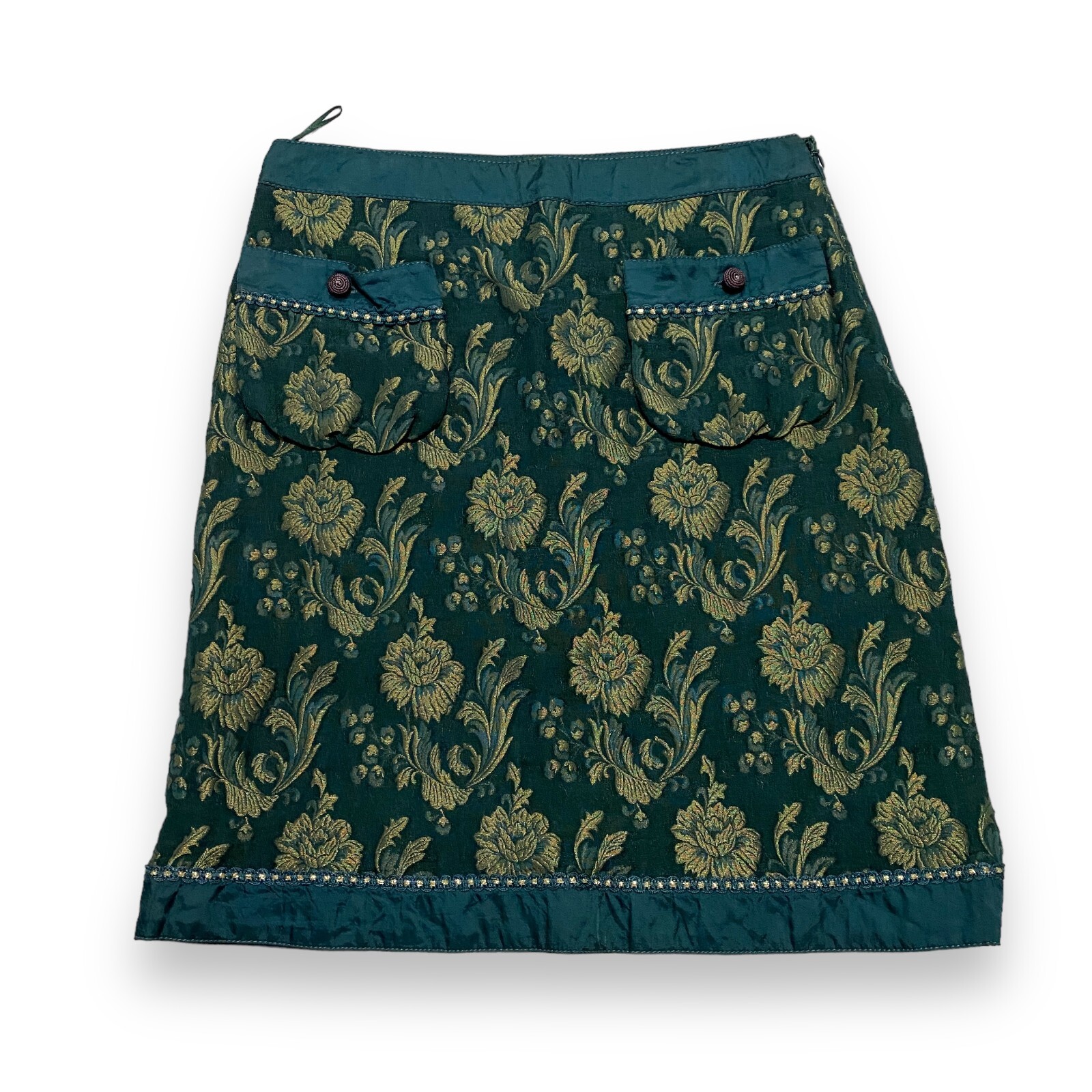 Vintage Moschino Cheap and Chic Green Floral Women Skirt