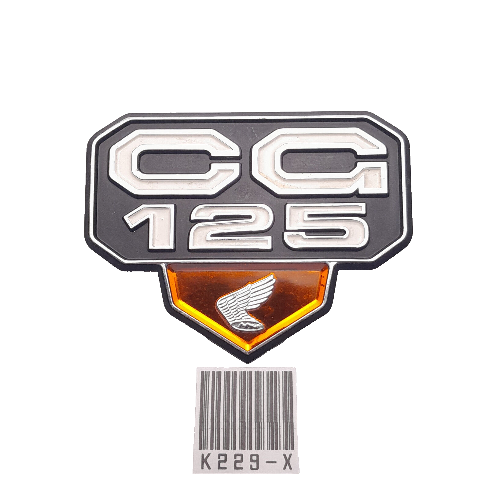 パーツ HONDA CG125 Honda CG125 CG CG-125 Side Cover Emblem Badge Orange LH