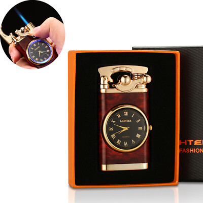 Galiner Antique Vintage Cigar Lighter Watch Metal Butane Gas Lighter W/Gift Box