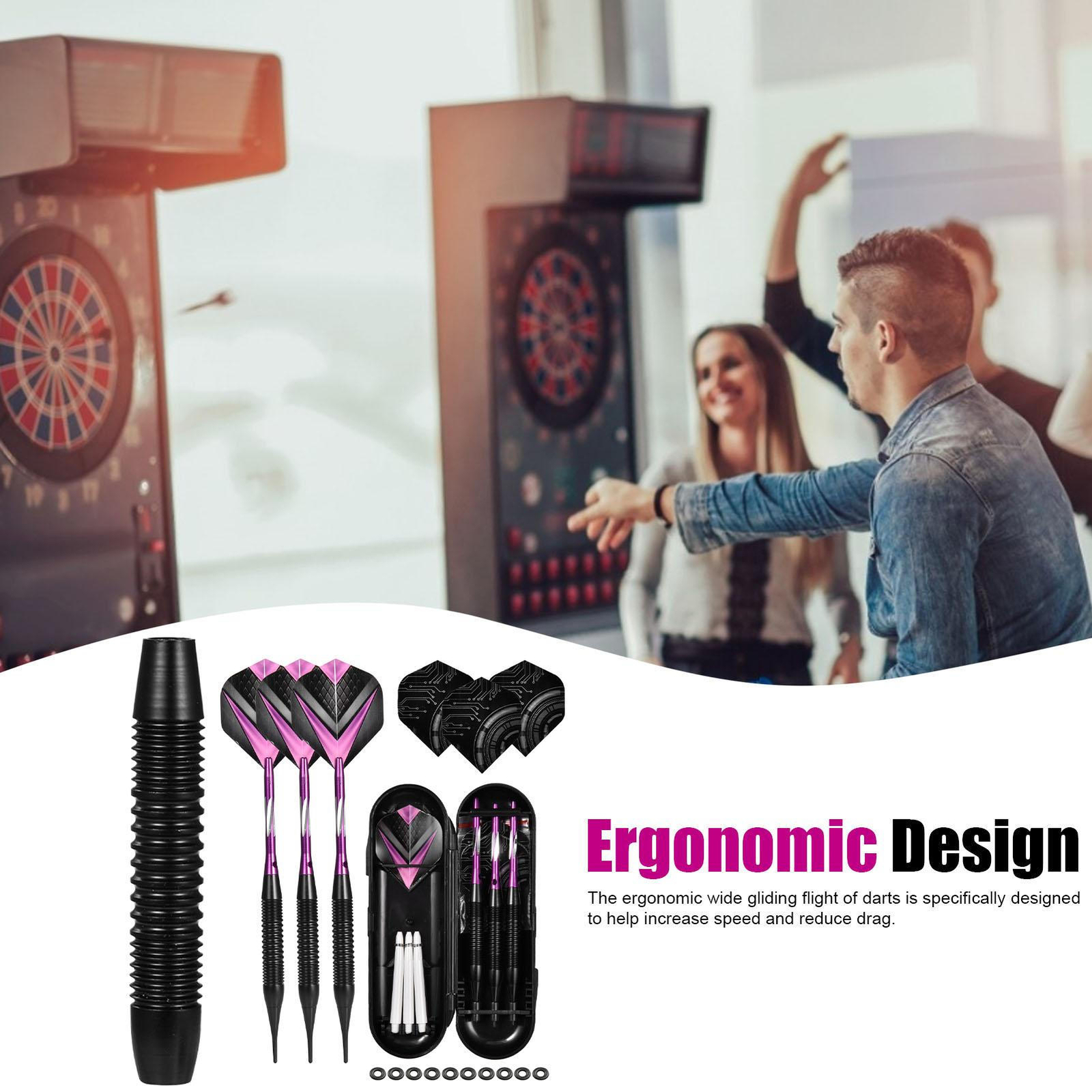 Soft Tip Darts Set For Electronic Dart Board Tip Darts Office Home Entertainment
