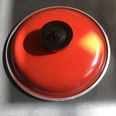 7 1/2  Club Aluminum Replacement Lid Red Saucepan Pot Metal Lid with Black Knob