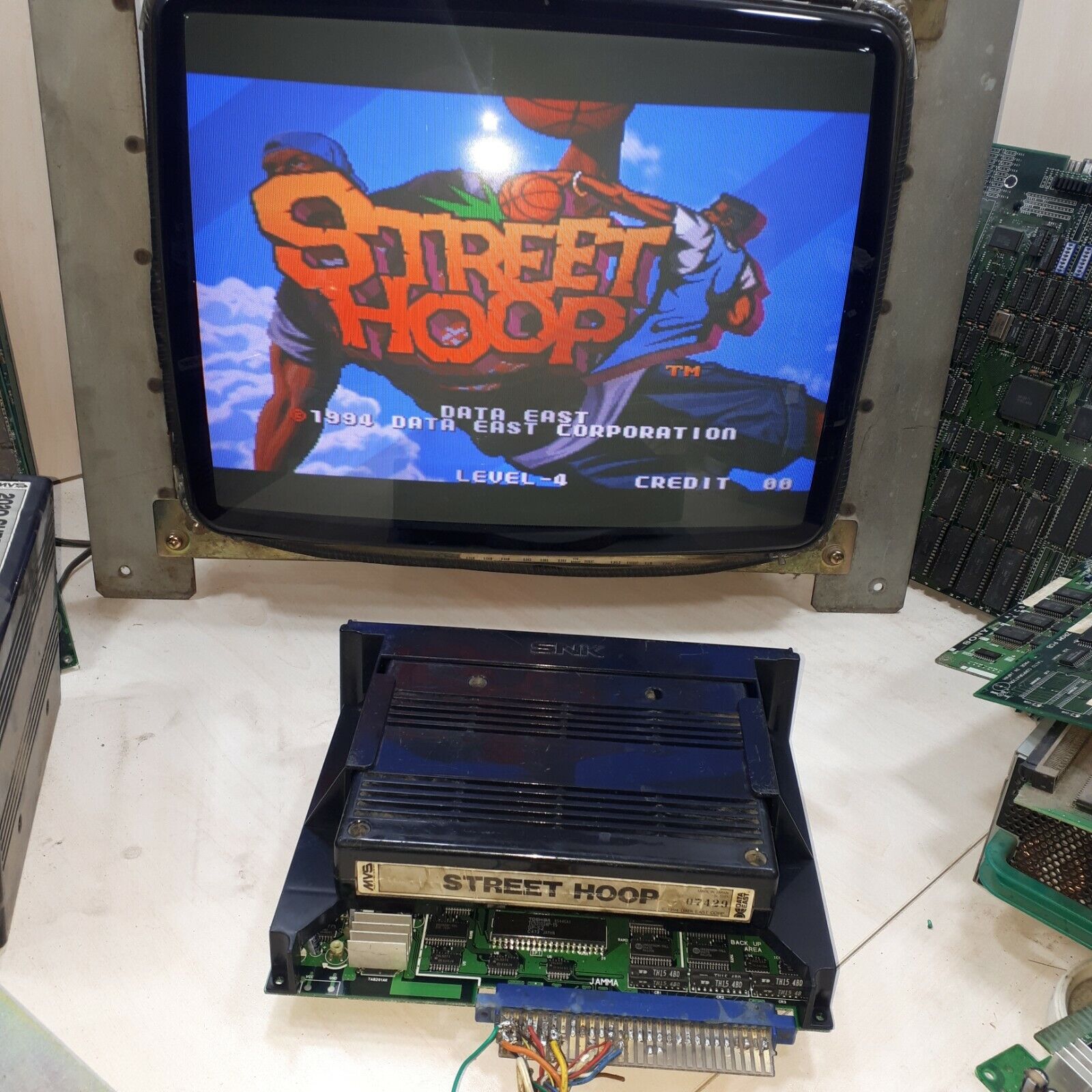 STREET HOOP NEO GEO CARTRIDGE MVS ARCADE GAME PCB BOARD STREET HOOP NEO GEO CARTRIDGE MVS ARCADE GAME PCB BOARD