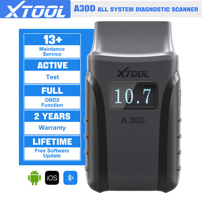 XTOOL USED A30D Full System OBD2 Bluetooth Diagnostic Scanner 13+ Service Tool