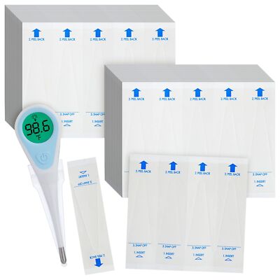 100-Pack Disposable Digital Thermometer Probe Covers, Sheath Sleeves