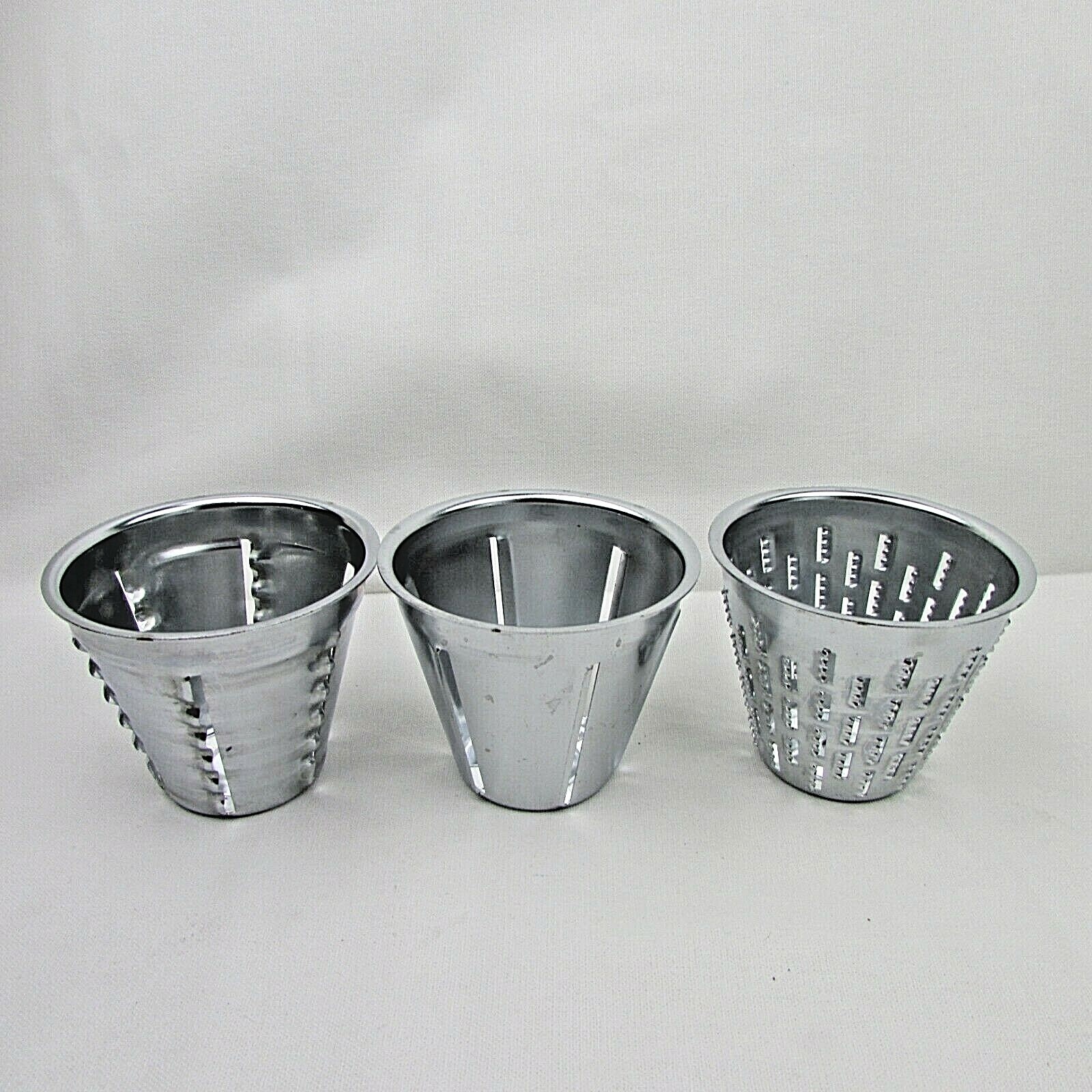 Salad Grater Grinder Food Processor w/3 cones hand guard suction feet