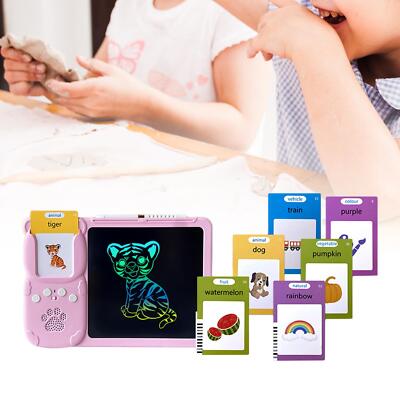 2 in 1 Talking Flash Cards Writing Tablet with Drawing Board Montessori Toys for