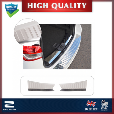 FOR FORD KUGA 2013-2016 CHROME REAR INNER BUMPER PROTECTOR SILL GUARD TRIM 2 PCS