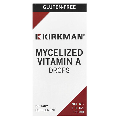 Kirkman Labs Mycellized Vitamin A Liquid 1 fl oz 30 ml Casein-Free, Egg-Free,