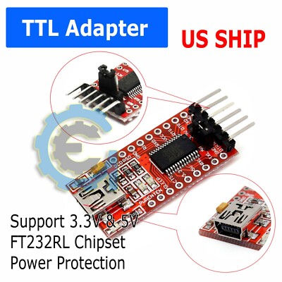 eBay - FT232RL FTDI USB 3.3V 5.5V to TTL Serial Adapter Module