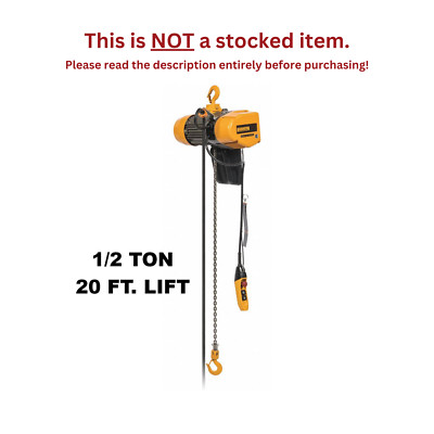 HARRINGTON SEQP ELECTRIC CHAIN HOIST | 1000 LB CAPACITY, 20 FT LIFT