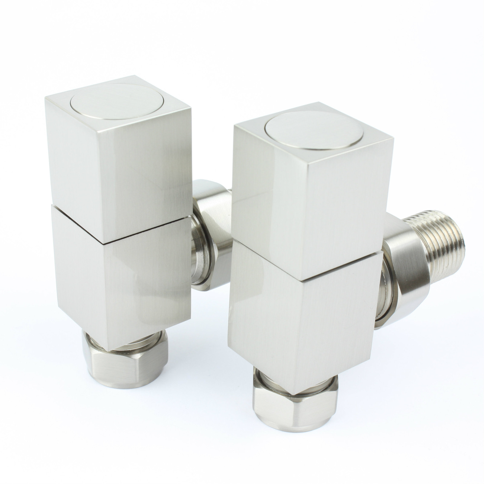 Central Heating Towel Rail Rad Valve Chrome Brushed White TRV Bathroom