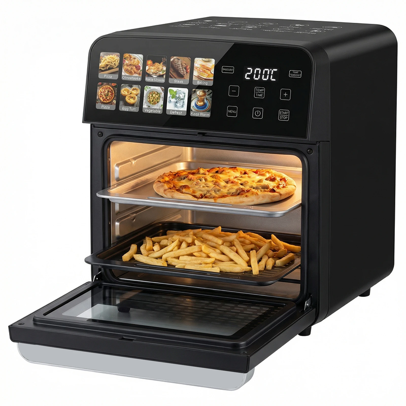 Friggitrice ad Aria Calda 10 Litri 1800W: Friggitrice Digitale 11 programmi 360°