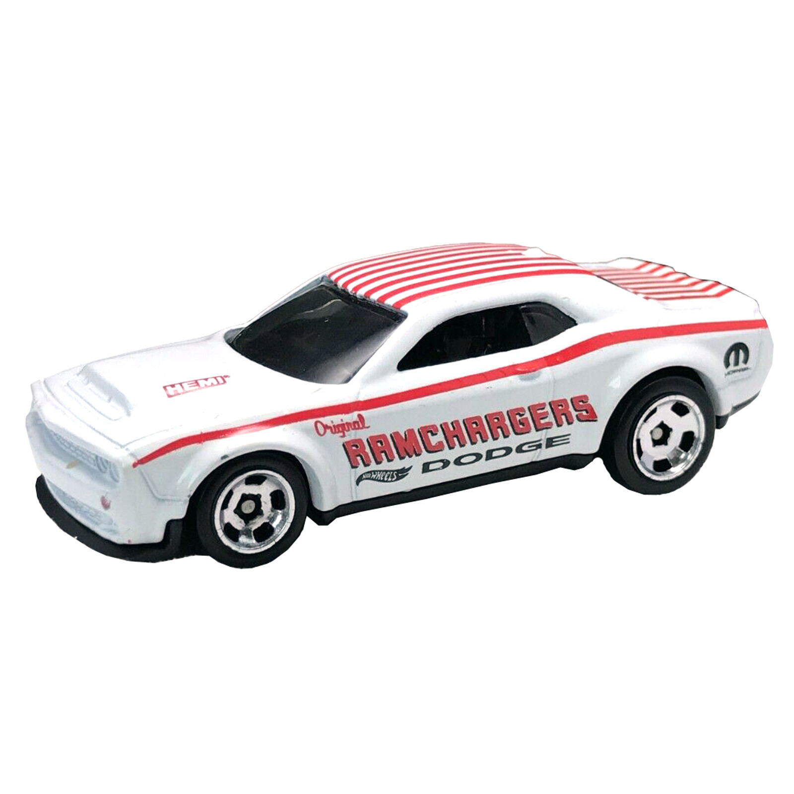 Hot Wheels White '18 Dodge Challenger SRT Demon Kids Model