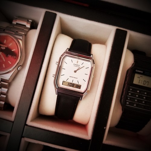 Casio AQ-230GA-9D Gold Tone Retro Digital Analog Mens Watch AQ-230 4971850540519 | eBay