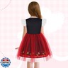 HenzWorld Pirate Costume Kids, Girls Pirate Dress for Halloween Carnival Christmas Cosplay Outfits Little Girl Buccaneer Costumes Tulle Dress Birthday Party Dressing up 3T 4T, Red