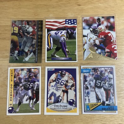 6 Football Card Lot Chris Doleman Vikings Fleer Classics Pinnacle Pacific 