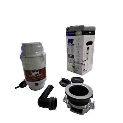 Waste King Garbage Disposal with Power Cord 1/2 HP 2600 RPM 1001 OPEN BOX