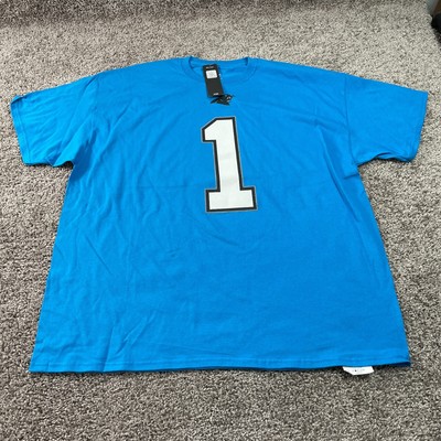 Carolina Panthers Cam Newton #1 Adult 2XL XXL Blue Football Majestic NFL Mens A5