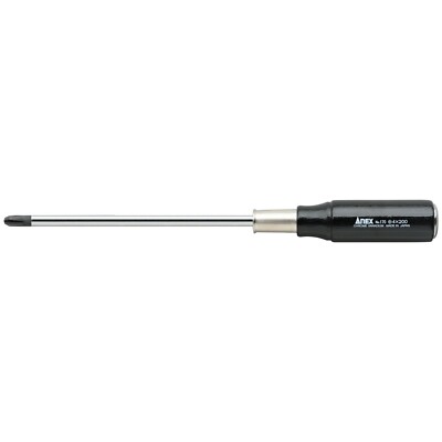 ANEX Wood Grip Penetrating Screwdriver Strong Mag +4x200mm No.170 1pc Japan