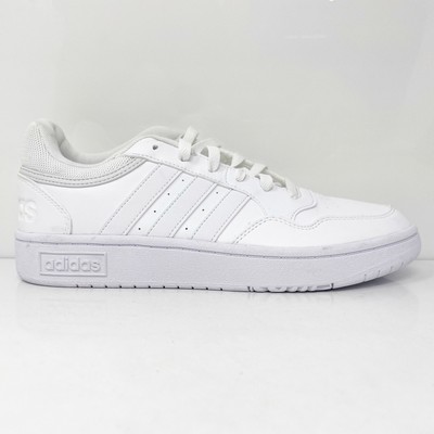 Adidas Womens Hoops 3.0 GW3036 Белые повседневные туфли Кроссовки Размер 8