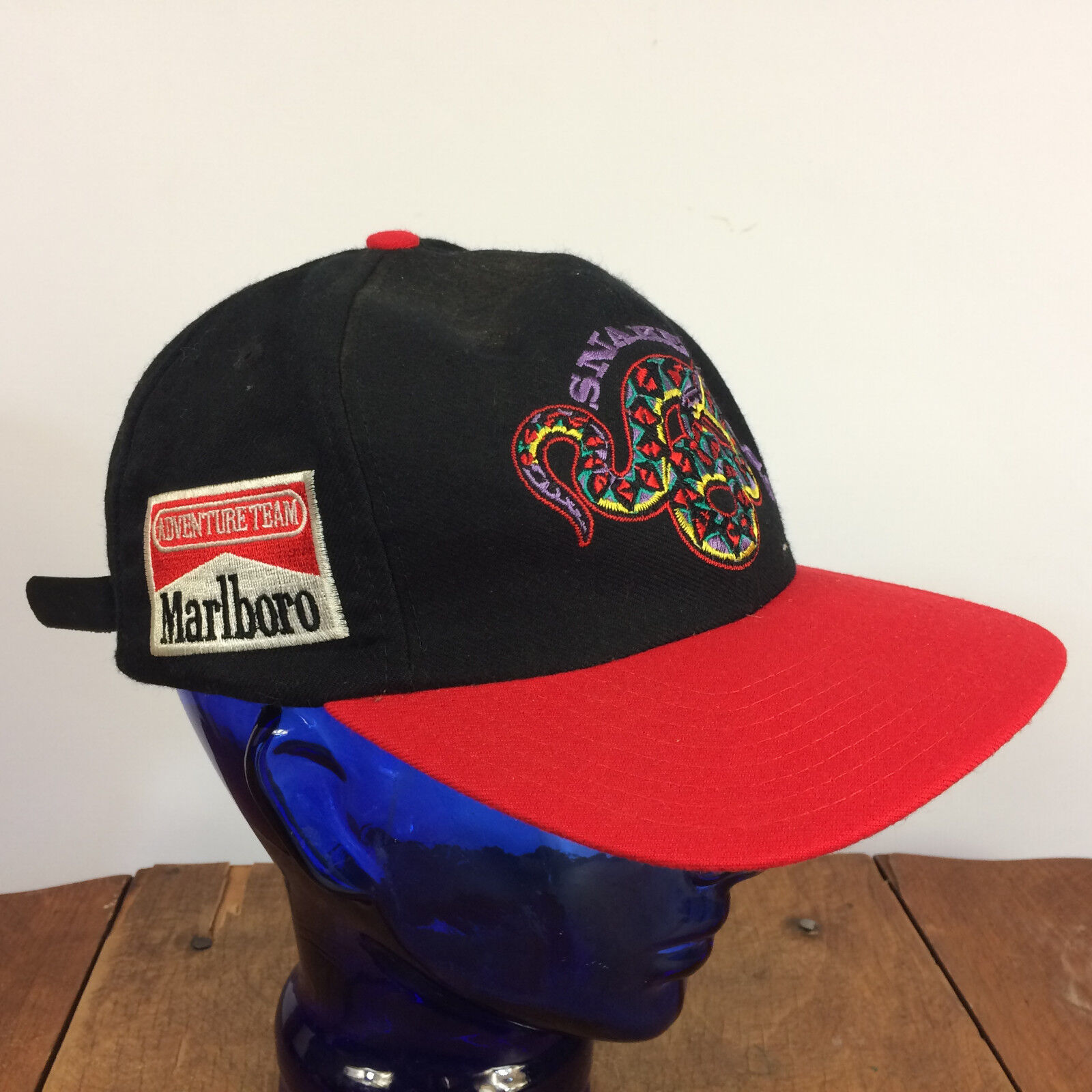 Rare Vintage 80s 90s Marlboro Cigarettes Snak Big Logo Racing Hat Cap Grunge Rare Vintage 80s 90s Marlboro Cigarettes Snak Big Logo Racing Hat Cap Grunge