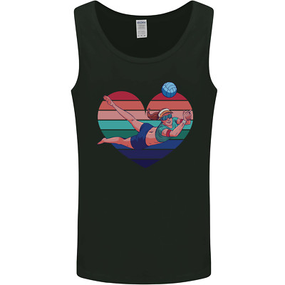 I Love Volleyball Heart Uomo Vest Tank Top