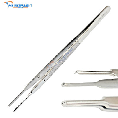  Gerald Tissue Forceps 7'' Straight Delicate 1x2 Teeth German Stainless Steel
