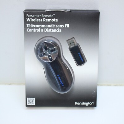 Kensington Wireless Presenter Remote Control 4 Button Black - Model 33373